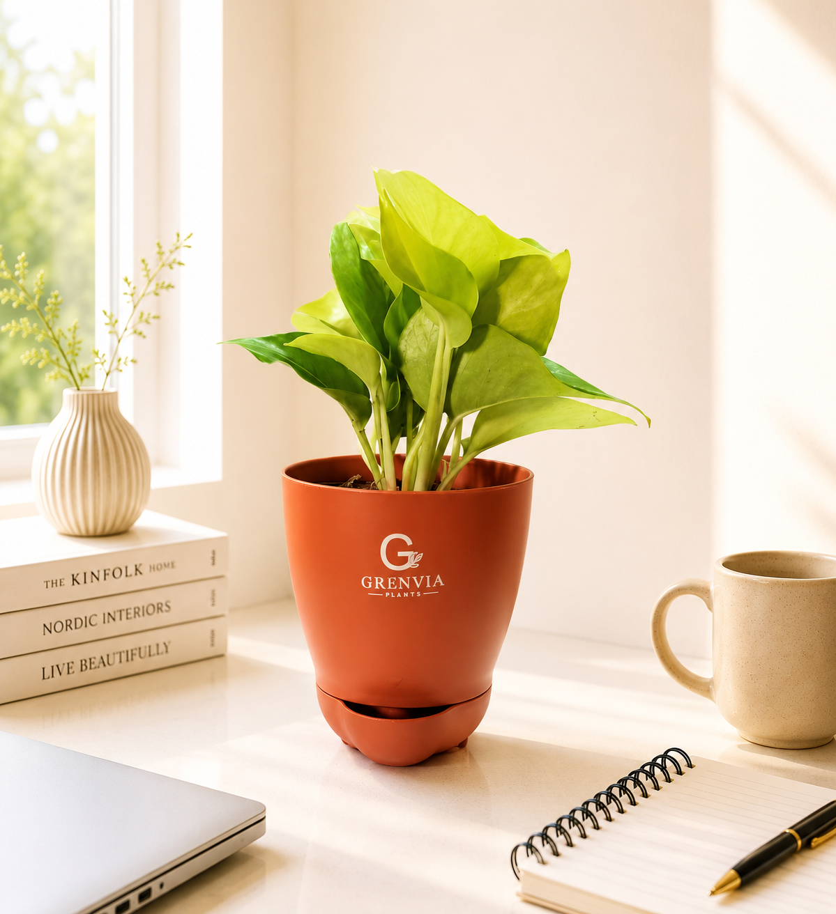 Money plant Golden- Self watering planters