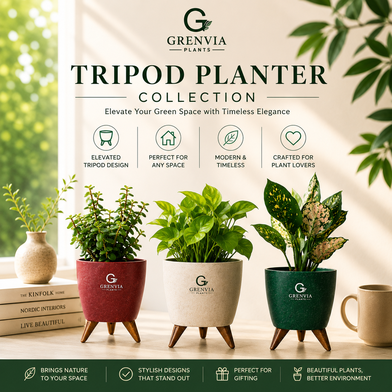Tripod Stand Planter