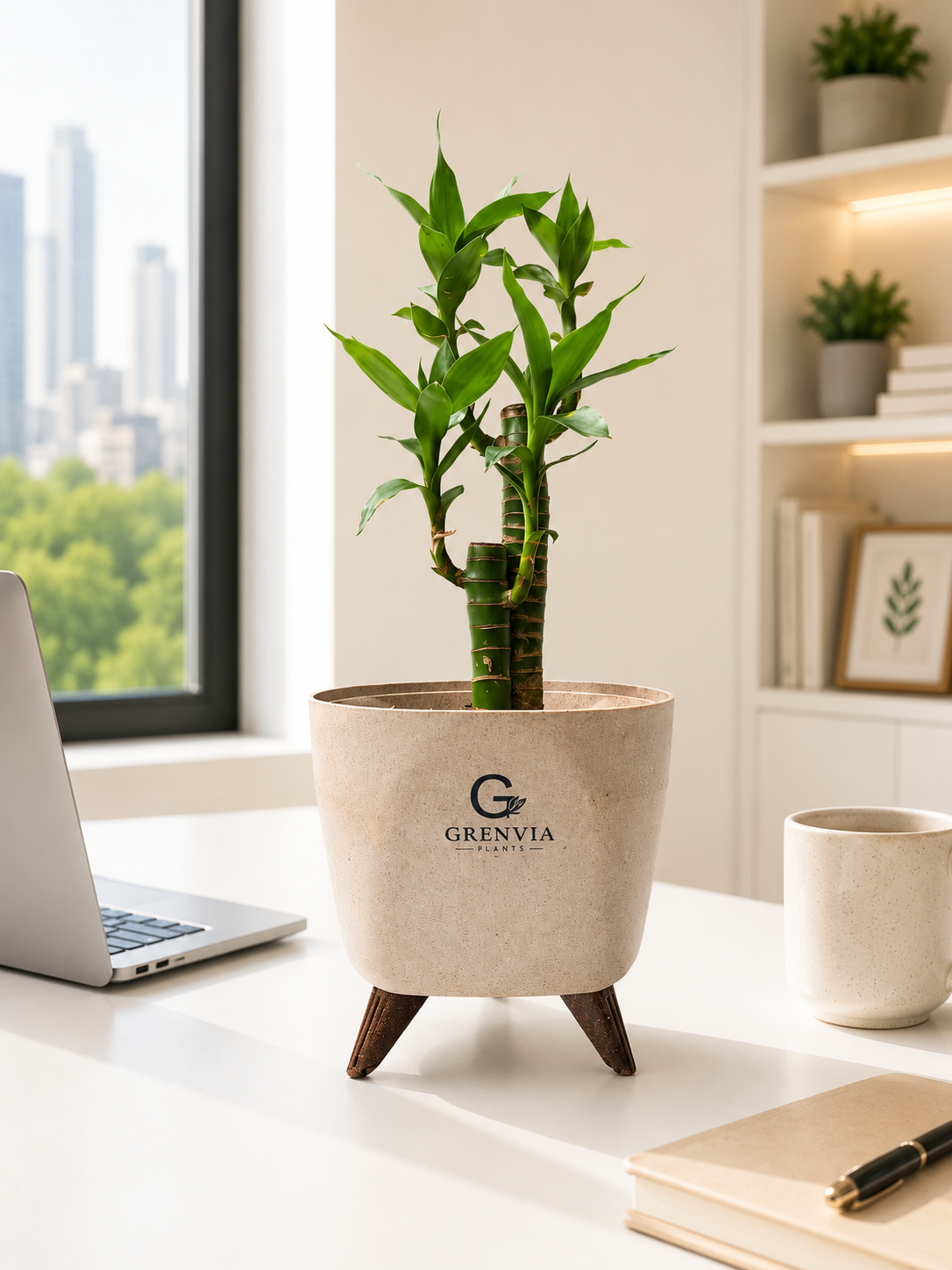 Lotus Bamboo-Tripod Stand Eco Planters