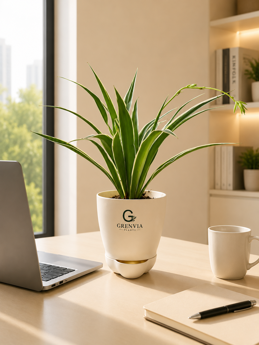 Spider Plant - Self watering plater