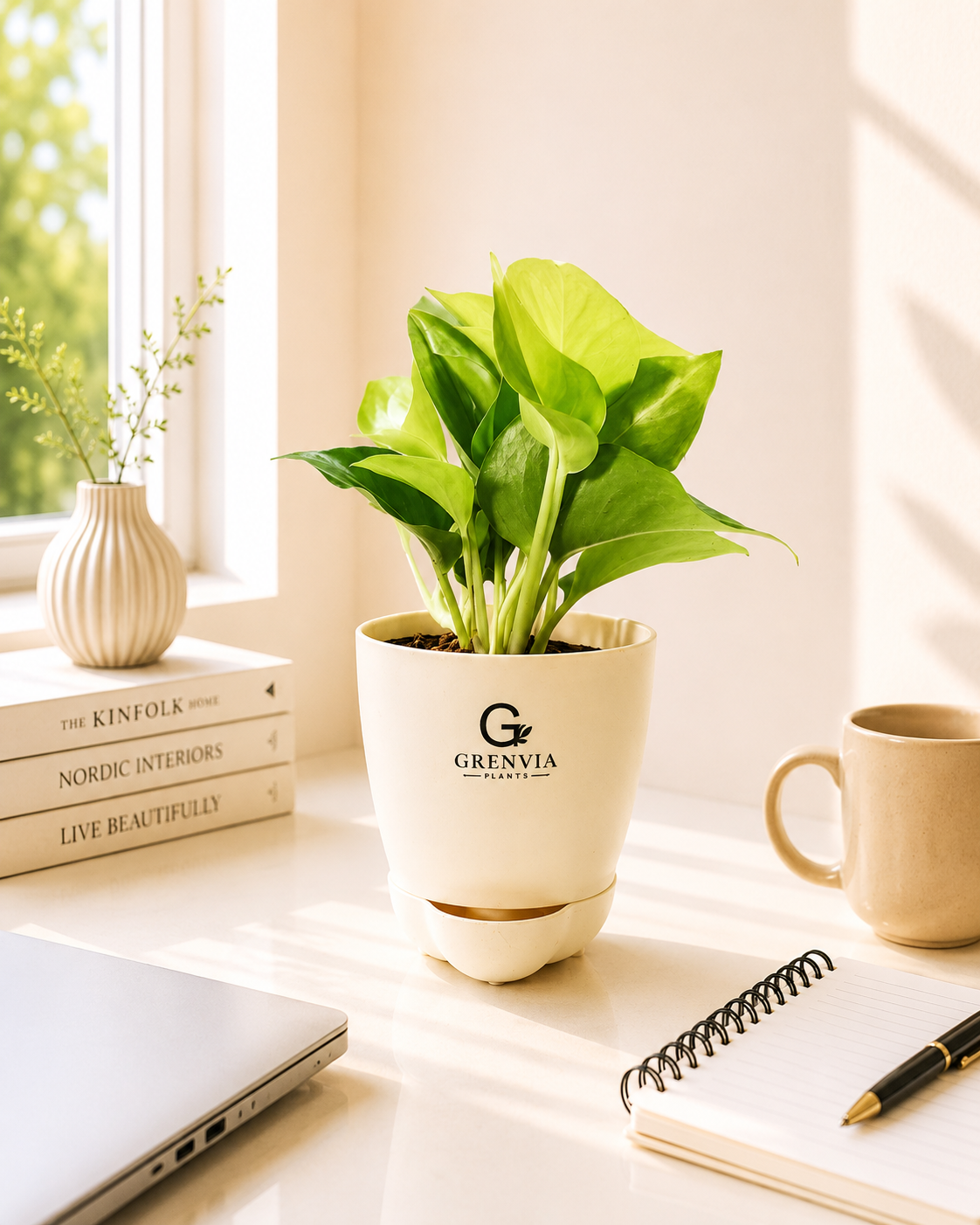 Money plant Golden- Self watering planters