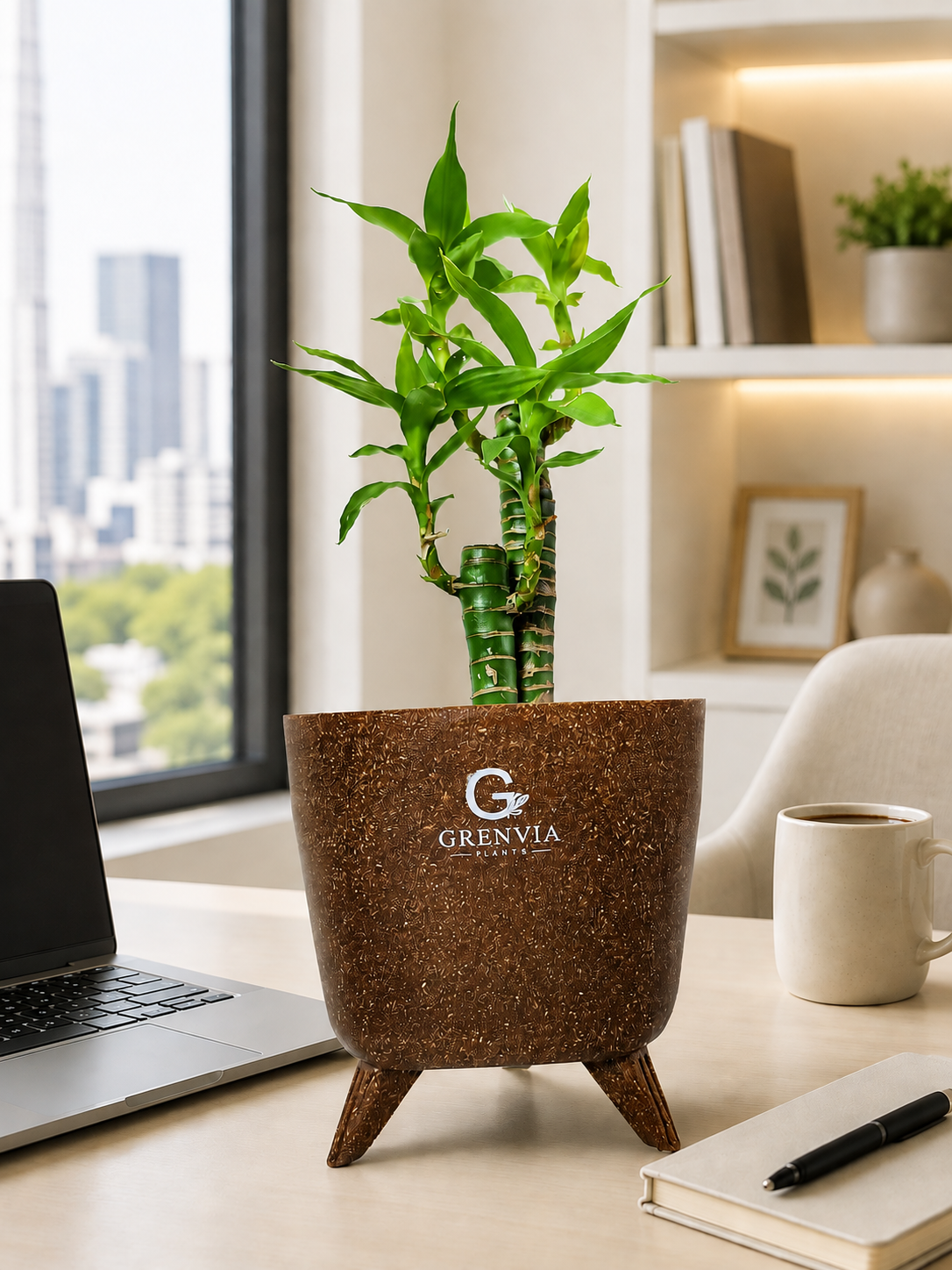 Lotus Bamboo-Tripod Stand Eco Planters