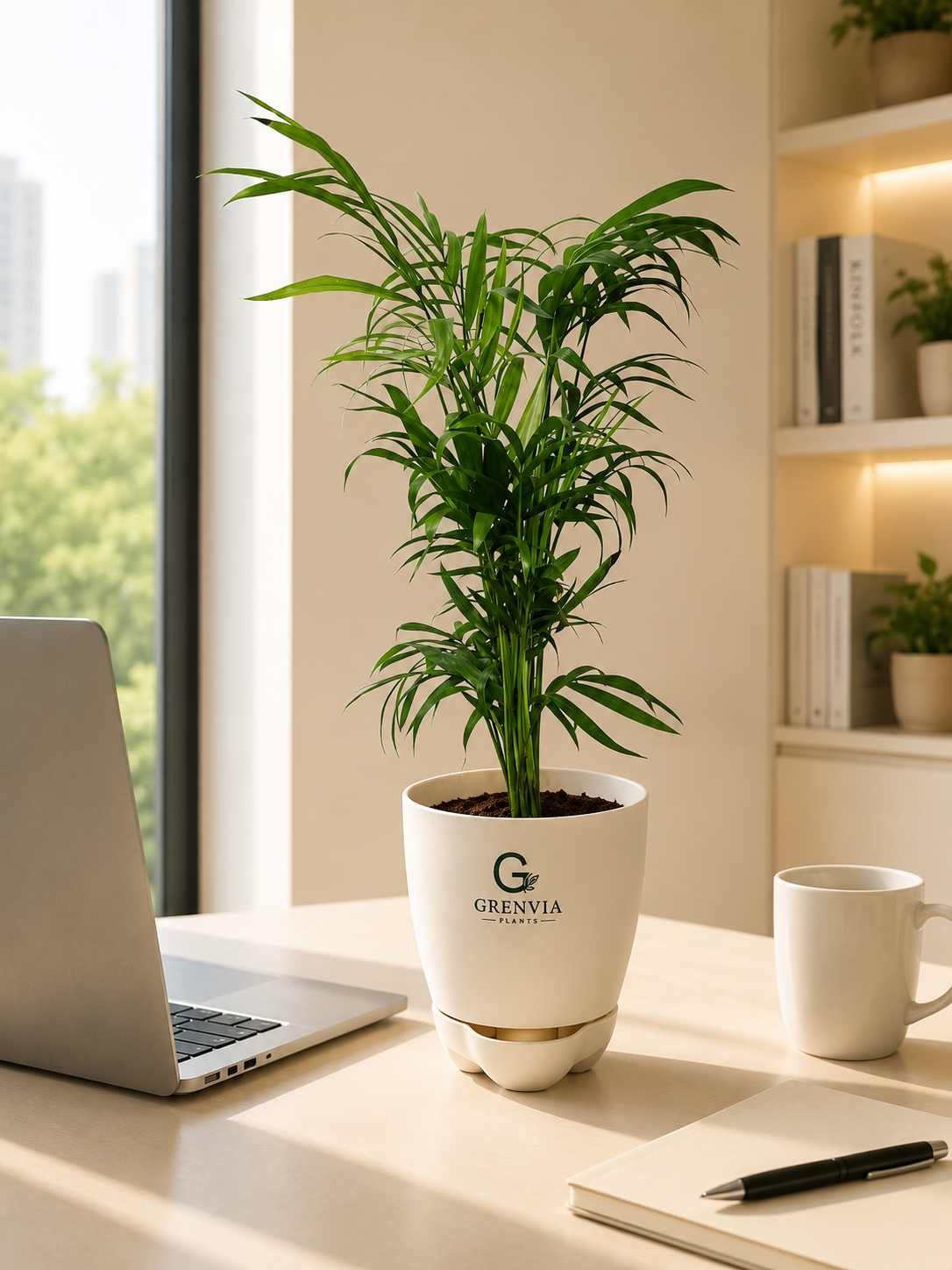Areca Palm- Self watering planter