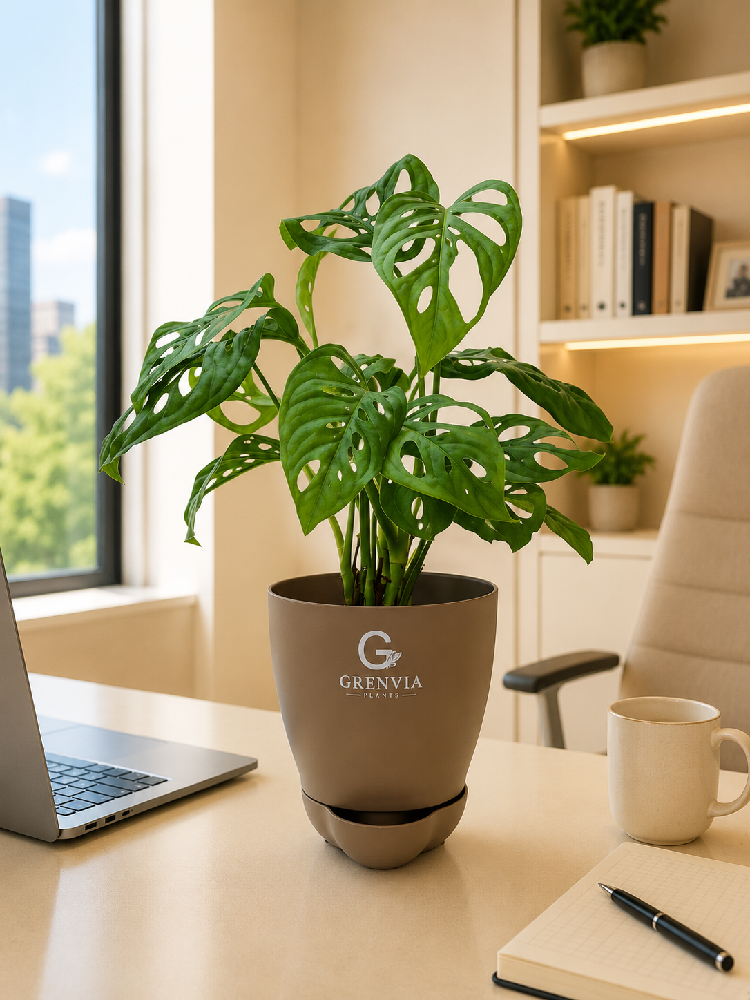 Monstera-Broken heart plant- self watering planers