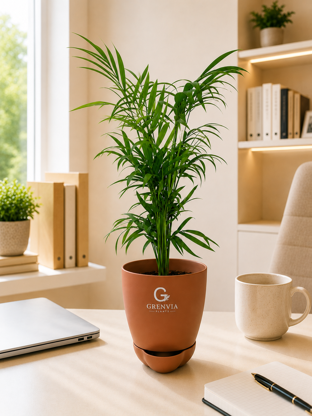 Areca Palm- Self watering planter
