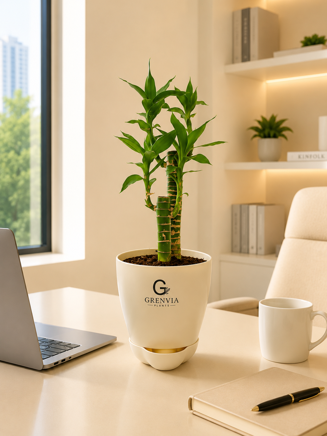 Lotus Bamboo plant- Self watering planter
